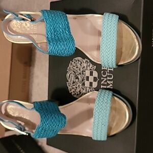 Vince Camuto turquoise heels